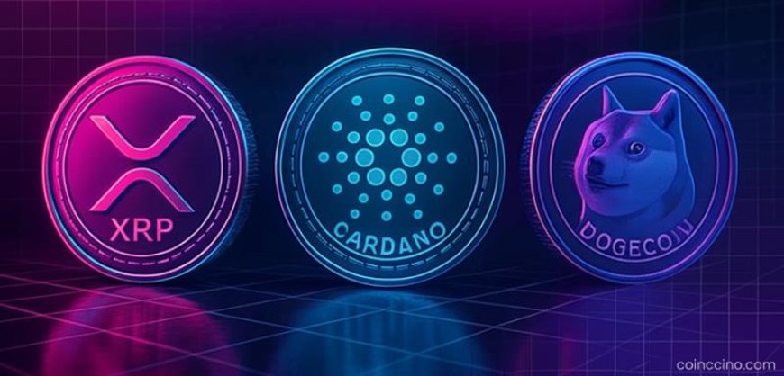 XRP, ADA, and DOGE Poised for Double-Digit Gains as Bullish Patterns Emerge