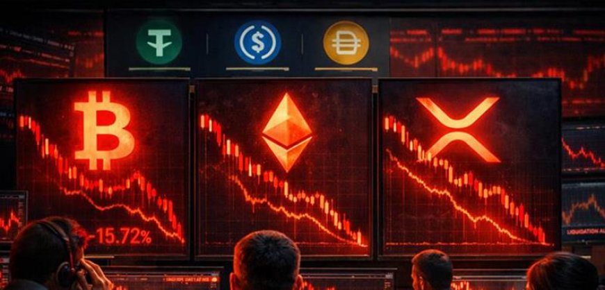 Crypto Market Slides for Second Straight Day as Bitcoin, Ethereum, and XRP Lead Broad Sell-Off