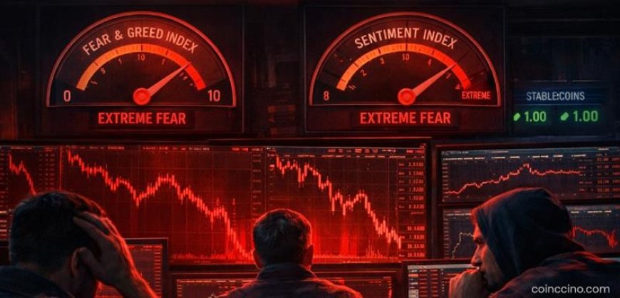 Crypto Market Sentiment Plunges Into Extreme Fear as Selling Pressure Intensifies